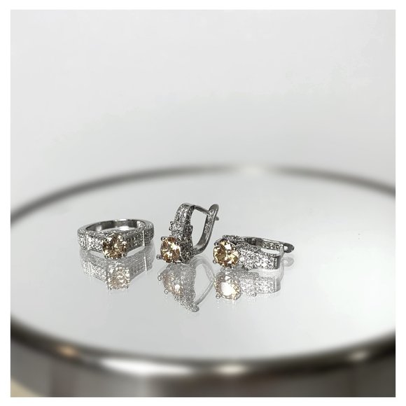 Sterling silver 925 with a Cubic Zirconium se - Picture 1 of 7